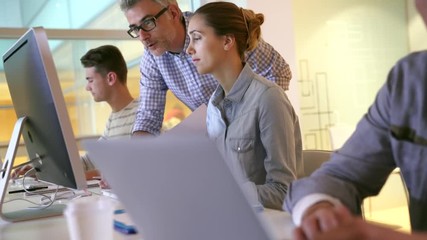 Students in apprenticeship attending computing class