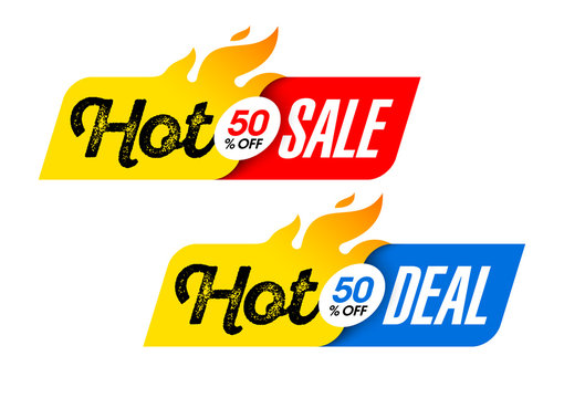 Hot Sale and Hot Deal labels