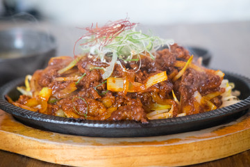 Barbequed pork and ginger