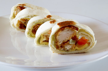 sandwich, on a white plate