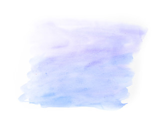 Abstract sea blue soft watercolor background isolated on white background. Pattern or texture