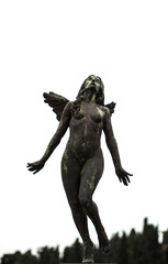 Statue in the cemetery of Montjuic in Barcelona