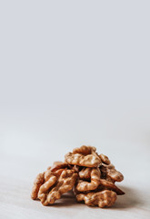 Walnut kernels on table.