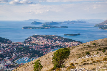 Fototapeta na wymiar Top view of the old town, Dubrovnik, Croatia