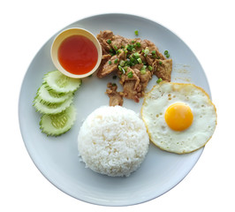 delicious breakfast and empty dish