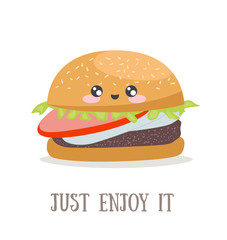 Vector cartoon cards with funny food