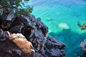 Cliff sea view from the top