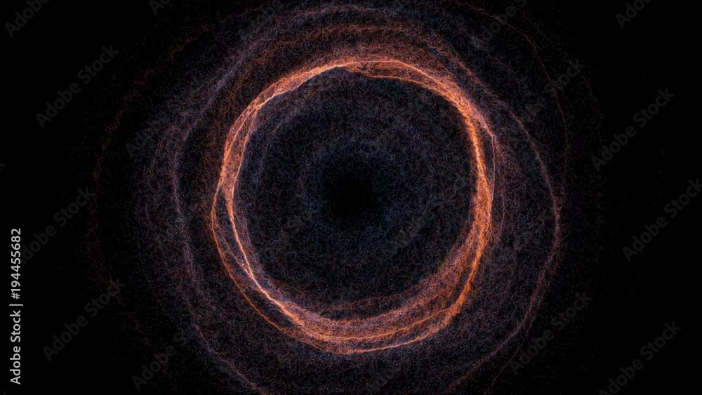 Poster futuristic black hole. abstract space background. digital 3d rendering backdrop
