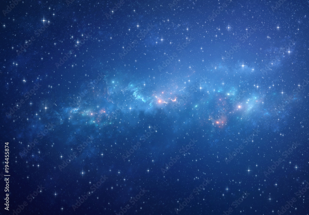 Wall mural deep space background - stars and galaxies