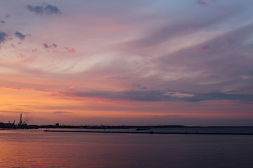 Fototapeta na wymiar Summer sunset in Odessa