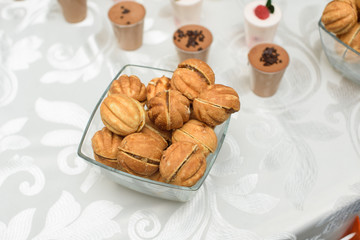 Sweet and colorful macaroon cookies