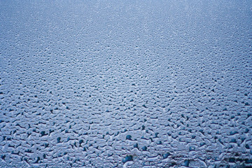 Water drops on window glass..