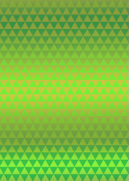 Spring, Green, Geometric, Neon, Shiny Background With Triangles.