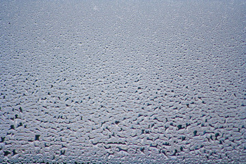 Water drops on window glass..