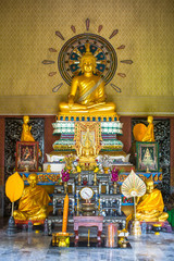 Buddhist altar in the monastery.