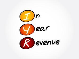 IYR - In Year Revenue acronym, business concept background
