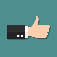 Thumbs up icon for business design