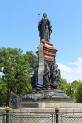 The monument to Russian Empress Catherine II in Krasnodar
