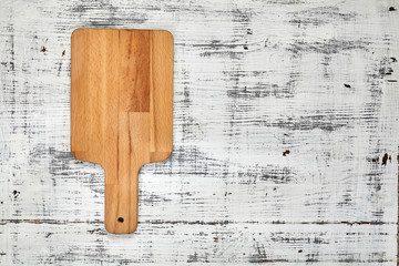 Wooden cutting board. For cooking food. For your design. Close.