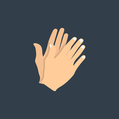 Human hands clapping. applauding hands. vector illustration in flat style.