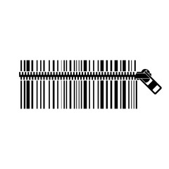 Realistic Barcode icon isolated