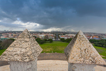 Fototapeta na wymiar LISBON, PORTUGAL - Belem Tower, 1515-1521, Extremadura, Lisbon. Portugal