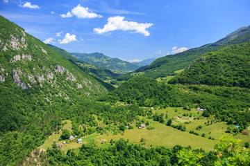 Naklejka na ściany i meble Montenegro's green mountains, beautiful mountain landscape