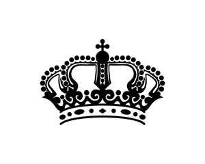 Luxury Classic Line Art Crown King or Queen Sign Symbol Silhouette Logo Vector