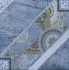ceramic decorative tile with an abstract geometric pattern