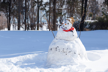 winter snowman outdoor