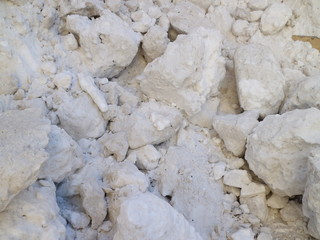 snow pile close-up