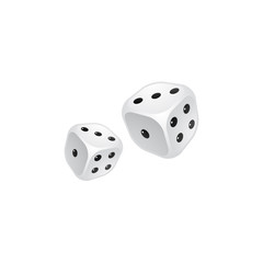 Vector illustration of two black dice