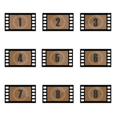 Set of film frame, vector illustration