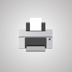 Printer vector icon, document printing symbol. Modern, simple flat vector illustration for web site or mobile app