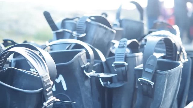 Rental scuba gear at dive site in Iceland