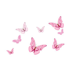 Obraz na płótnie Canvas Background with colorful butterflies. Vector.