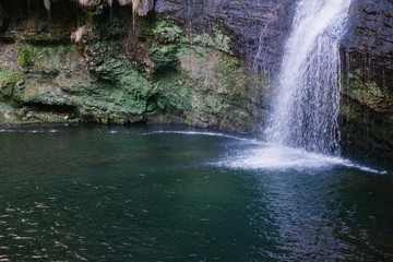 Fototapeta na wymiar waterfall Fermona, Ferrera, Varese, Italy