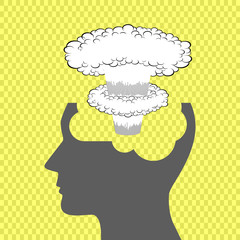 Businessman spark idea concept. Vector illustration