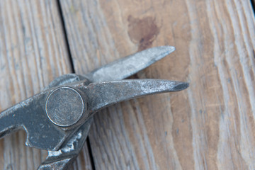 old tools on a natural background