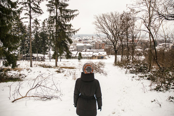 Woman watching the panorama
