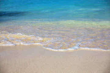 Fototapeta na wymiar sea surf on a sand beach