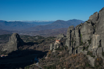  Monastery of St. Nicholas at Meteora. Meteora is one of the largest built complexes of Eastern Orthodox monasteries in Greece.