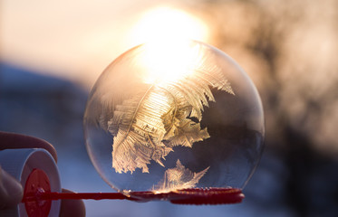 Gefrorene Seifenblase