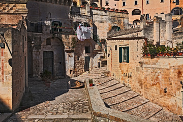 Matera, Basilicata, Italy: corner in the old town called Sassi di Matera