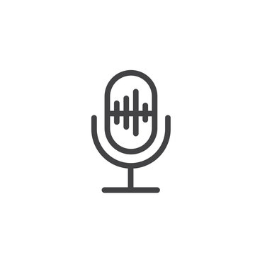 Generic Microphone Symbol showing audio or AI voice recognition software