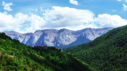 Naklejka na ściany i meble pyrenees mountains landscape