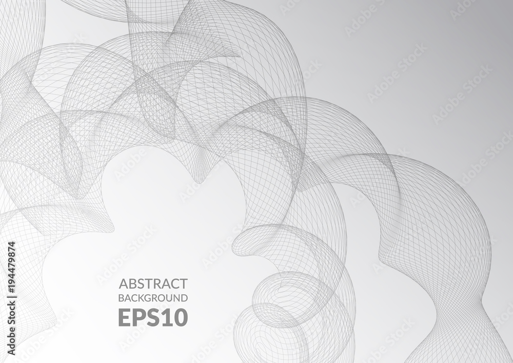 Poster 3-d surface from many lines. frame geometry.
