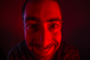 Man with happy smiling facial expression