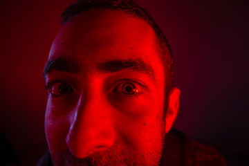 Man with happy smiling facial expression