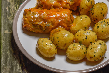 Traditional homemade stuffed cabbage